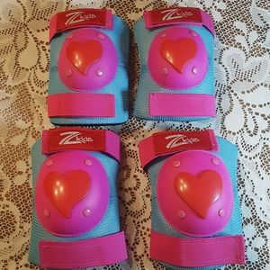 ZEFAL - KNEE & ELBOW PADS - PINK RED LIGHT BLUE